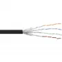 Cable de red InLine S/FTP PiMF Cat.6 negro AWG27 PVC CU 100 m