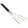 Cable de red InLine S/FTP PiMF Cat.6 negro AWG27 PVC CU 100 m
