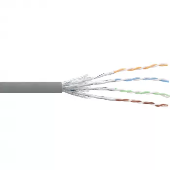 Cable de red InLine S/FTP PiMF Cat.6 gris AWG27 PVC CU 100 m