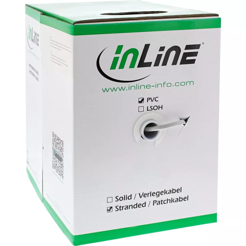 Cable de red InLine SF/UTP Cat.5e AWG26 CCA PVC blanco 100 m
