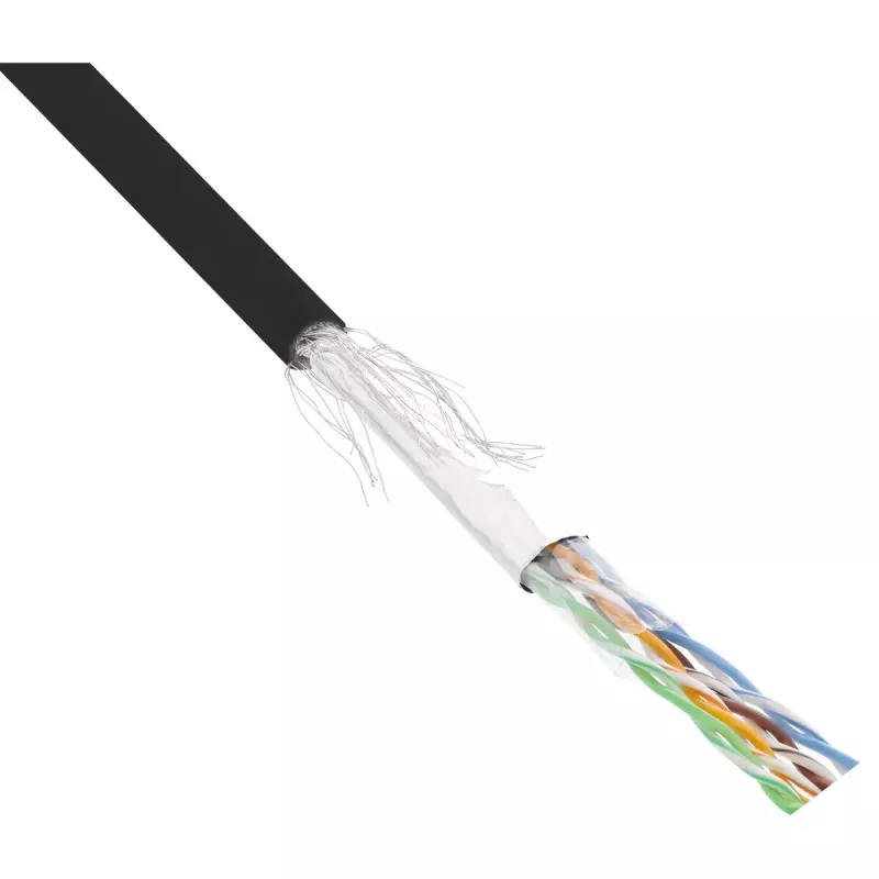 Cable de red InLine SF/UTP Cat.5e AWG26 CCA PVC negro 100 m