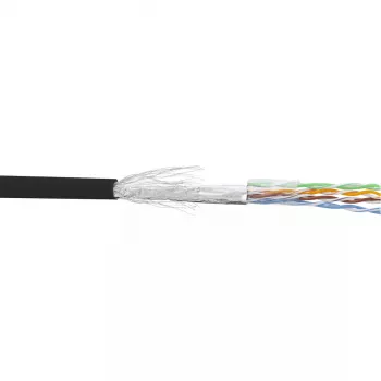Cable de red InLine SF/UTP Cat.5e AWG26 CCA PVC negro 100 m
