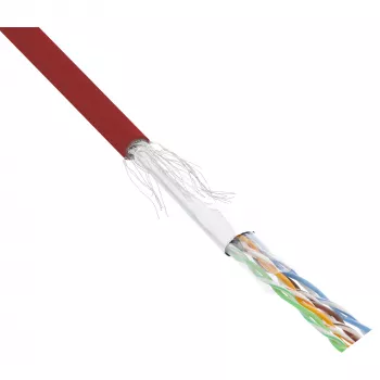 Cable de red InLine SF/UTP Cat.5e AWG26 CCA PVC rojo 100 m