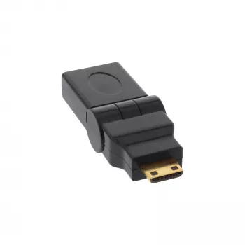 Adaptador HDMI InLine 17690M conector hembra HDMI A / conector macho HDMI C plegable dorado
