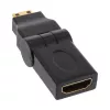 Adaptador HDMI InLine 17690M conector hembra HDMI A / conector macho HDMI C plegable dorado