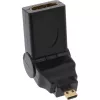 Adaptador HDMI Type-A hembra / Type-D macho giratorio dorado InLine 17690L