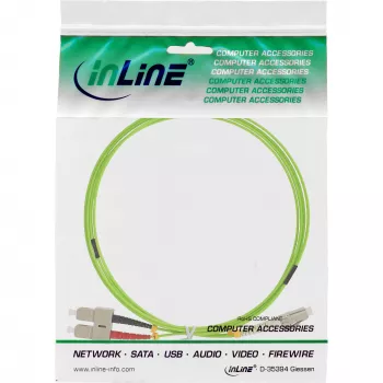 Cable de fibra óptica dúplex InLine LC/SC 50/125µm OM5 7,5 m