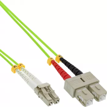 Cable de fibra óptica dúplex InLine LC/SC 50/125µm OM5 0,5 m