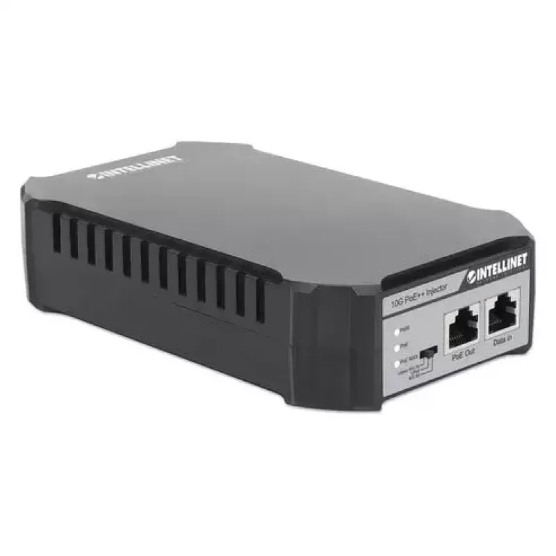 Intellinet Inyector 10G PoE++, un puerto de 95 W, IEEE 802.3bt (4PPoE), carcasa de plástico (561945)
