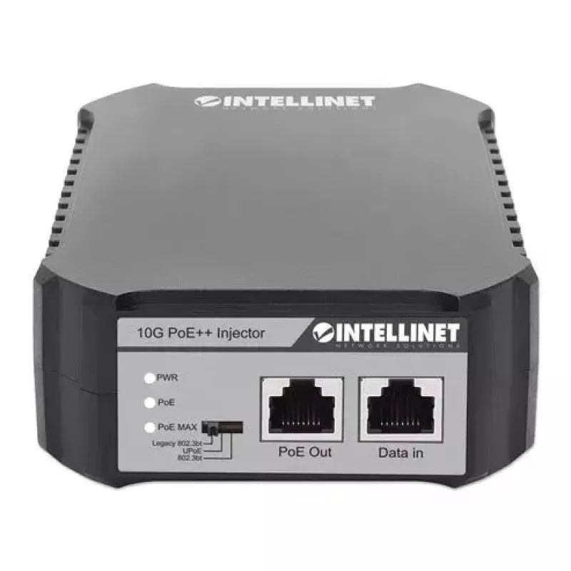 Intellinet Inyector 10G PoE++, un puerto de 95 W, IEEE 802.3bt (4PPoE), carcasa de plástico (561945)