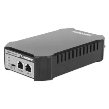Inyector Intellinet 10G PoE++, un puerto de 95 W, compatible con IEEE 802.3bt (4PPoE), carcasa metálica, opción de montaje en pared