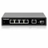 Intellinet switch Gigabit Ethernet PoE+ de 5 puertos con puerto SFP 91W de presupuesto PoE