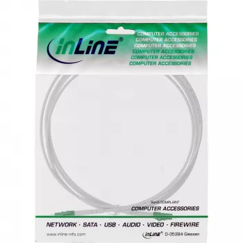 InLine cable de fibra óptica simplex, FTTH, LC/APC8° a LC/APC8° 9/125µm OS2 20m