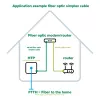 InLine cable de fibra óptica simplex, FTTH, LC/APC8° a SC/APC8° 9/125µm OS2 15m
