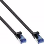 Cable de red plano InLine, U/FTP, Cat.6A, TPE libre de halógenos, negro, 15 m