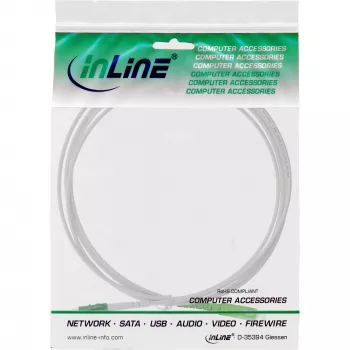 InLine Cable de fibra óptica simplex, FTTH, LC/APC8° a SC/APC8° 9/125µm OS2 3m