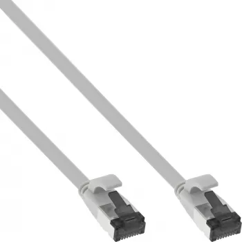 Cable de red plano InLine, U/FTP, Cat.8.1, TPE libre de halógenos, gris, 5 m