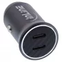 Adaptador de carga para coche InLine USB Power Delivery, 2x USB-C, negro