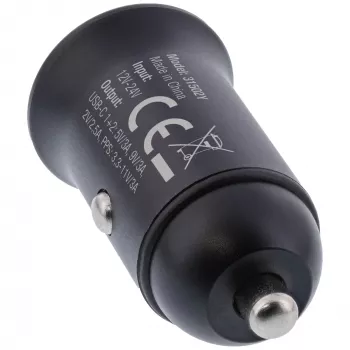 Adaptador de carga para coche InLine USB Power Delivery, 2x USB-C, negro