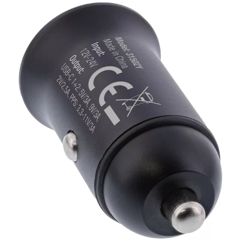 Adaptador de carga para coche InLine USB Power Delivery, 2x USB-C, negro