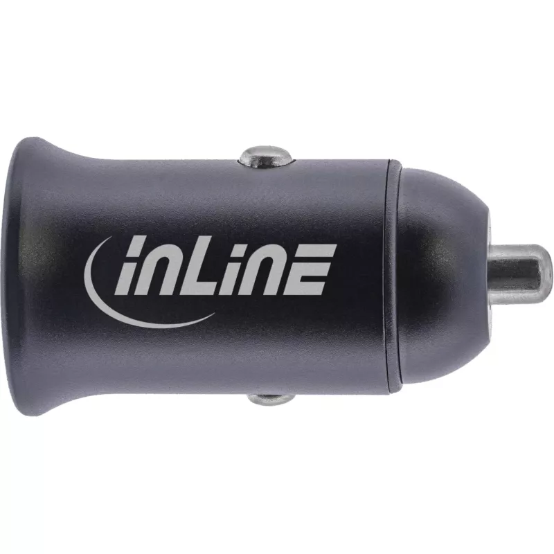 Adaptador de carga para coche InLine USB Power Delivery, 2x USB-C, negro