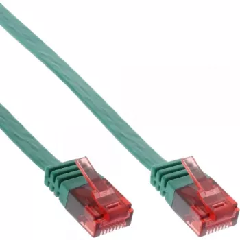Cable de red plano ultraslim U/UTP Cat.6 Gigabit verde 3 m InLine