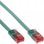 Cable de red plano ultraslim U/UTP Cat.6 Gigabit verde 3 m InLine