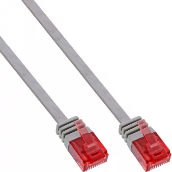 Cable de red plano ultraplano U/UTP Cat.6 Gigabit gris 5 m InLine