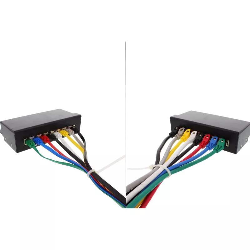 Cable de red plano ultraslim U/UTP Cat.6 Gigabit gris 7 m InLine