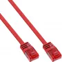 Cable de red plano ultraslim U/UTP Cat.6 Gigabit rojo 10 m InLine