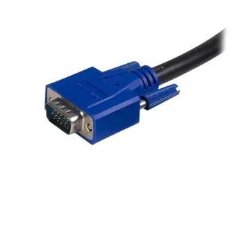 StarTech.com Cable KVM USB 2 en 1 de 6 ft, 1,8 m, VGA, negro, USB, USB A + VGA, USB B + VGA