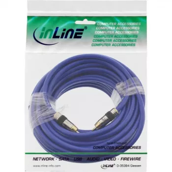 InLine Cable de vídeo RCA y audio digital Premium conector RCA macho / macho dorado 25 m