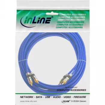 InLine Cable de audio RCA Premium 2x conector RCA macho / macho dorado 7 m