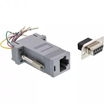 InLine Adaptador conector hembra Sub-D de 9 pines a conector hembra RJ45 68889B InLine