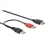 Cable USB 2.0 en Y 2x conector Type-A macho/hembra InLine 34510Z 0,2 m