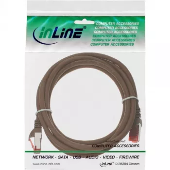 InLine Cable de parcheo S/FTP PiMF Cat.6 250MHz PVC cobre marrón 25m