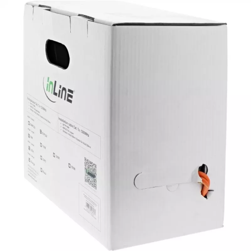 InLine Cable de instalación dúplex S/FTP PiMF Cat.7a AWG23 1200M Hz, LSOH, 50 m