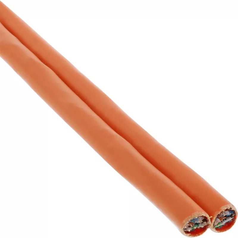 InLine Cable de instalación dúplex S/FTP PiMF Cat.7a AWG23 1200M Hz, LSOH, 100 m