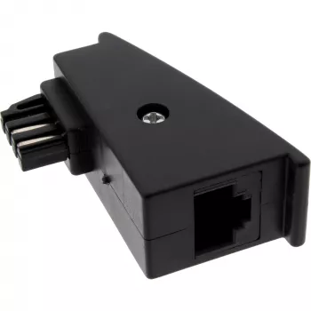 Adaptador InLine TAE-F macho a RJ45 hembra 8P2C para Fritzbox, negro