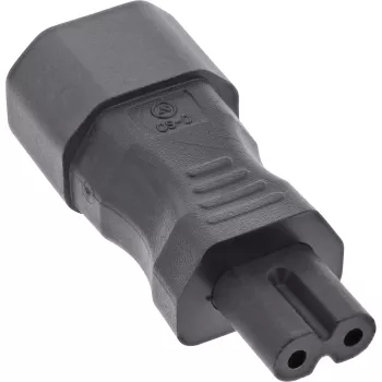 InLine Adaptador de red IEC 60320 C14 a C7, entrada IEC de 3 polos a 2 polos