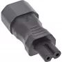 InLine Adaptador de red IEC 60320 C14 a C7, entrada IEC de 3 polos a 2 polos