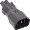InLine Adaptador de red IEC 60320 C14 a C7, entrada IEC de 3 polos a 2 polos