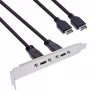 InLine Slotblech USB-C a USB 3.2 Frontpanel Key-A interno, 0,5 m