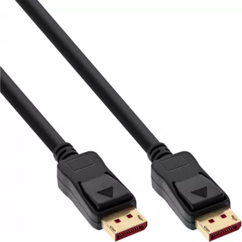 InLine 25 uds. Pack a granel Cable DisplayPort 1.4, 8K4K, negro/dorado, 2 m
