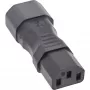 InLine Adaptador de red IEC 60320 C14 a C13, 3 polos, conector de aparato