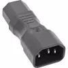 InLine Adaptador de red IEC 60320 C14 a C13, 3 polos, conector de aparato