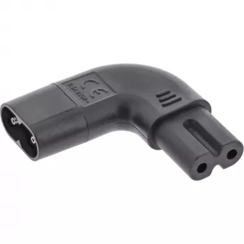 InLine Adaptador de red IEC 60320 C8 / C7, acodado izquierda/derecha 2 polos