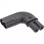 InLine Adaptador de red IEC 60320 C8 / C7, acodado izquierda/derecha 2 polos