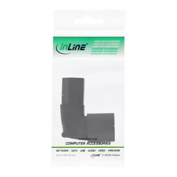InLine Adaptador de red IEC 60320 C14/C13, acodado hacia arriba/abajo, 3 polos. Aparato IEC
