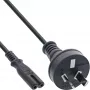 InLine Cable de alimentación, conector Australia a conector Euro8, negro, 1,8 m